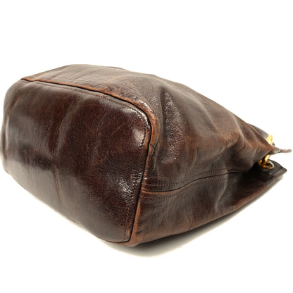 Prada Vitello Shine Shoulder Bag Moro 9 of 9