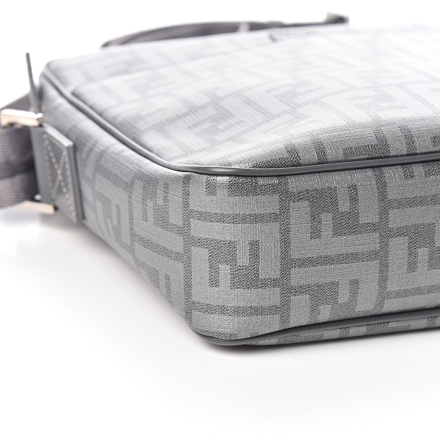 Fendi Zucca Spalmati Messenger Bag Grey 7 of 9