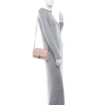 Christian Dior Lambskin Cannage Mini My Dior Top Handle Clutch Rose Poudre 2 of 13