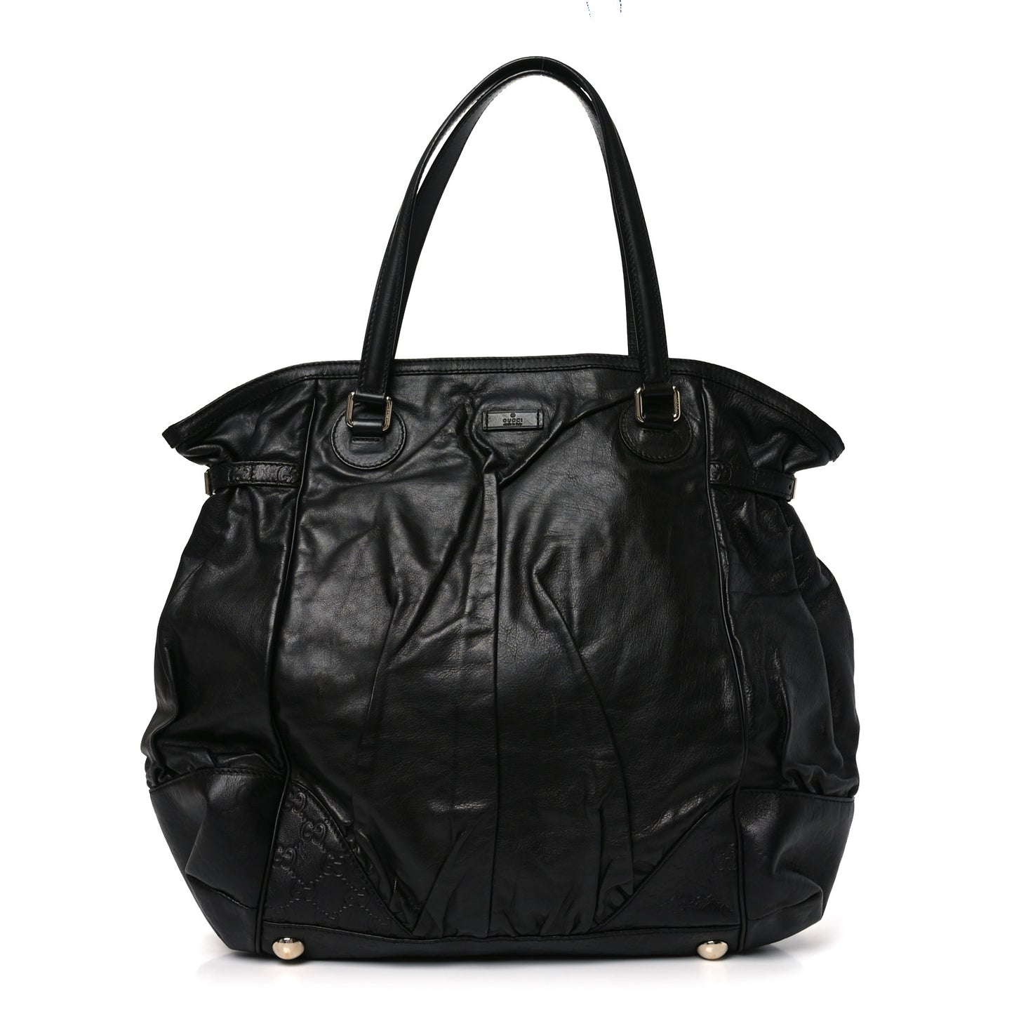 Calfskin Guccissima Full Moon Tote Black