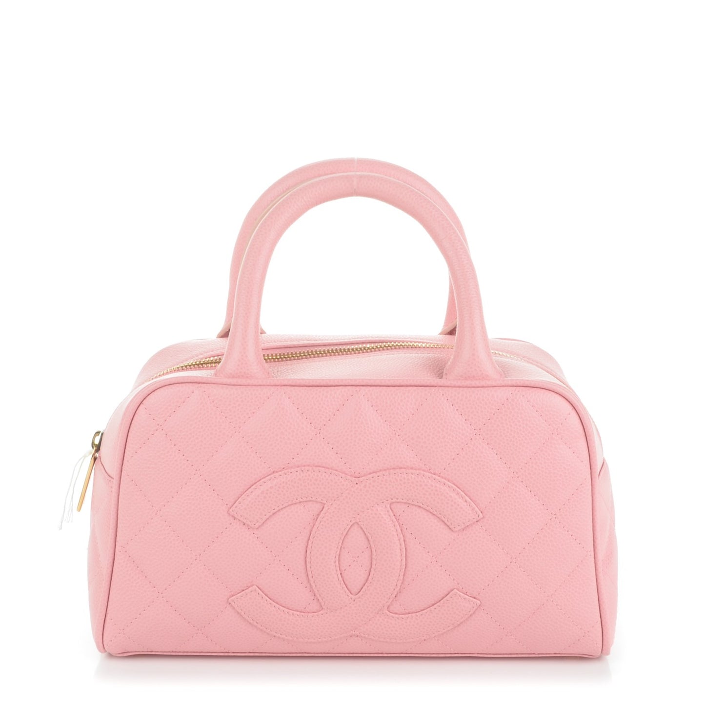 Caviar Quilted Small Bowler Pink