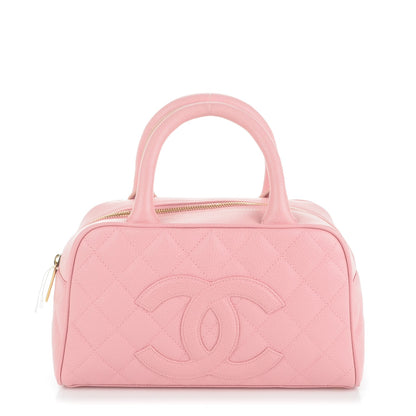Chanel Caviar Quilted Small Bowler Pink 1 of 7