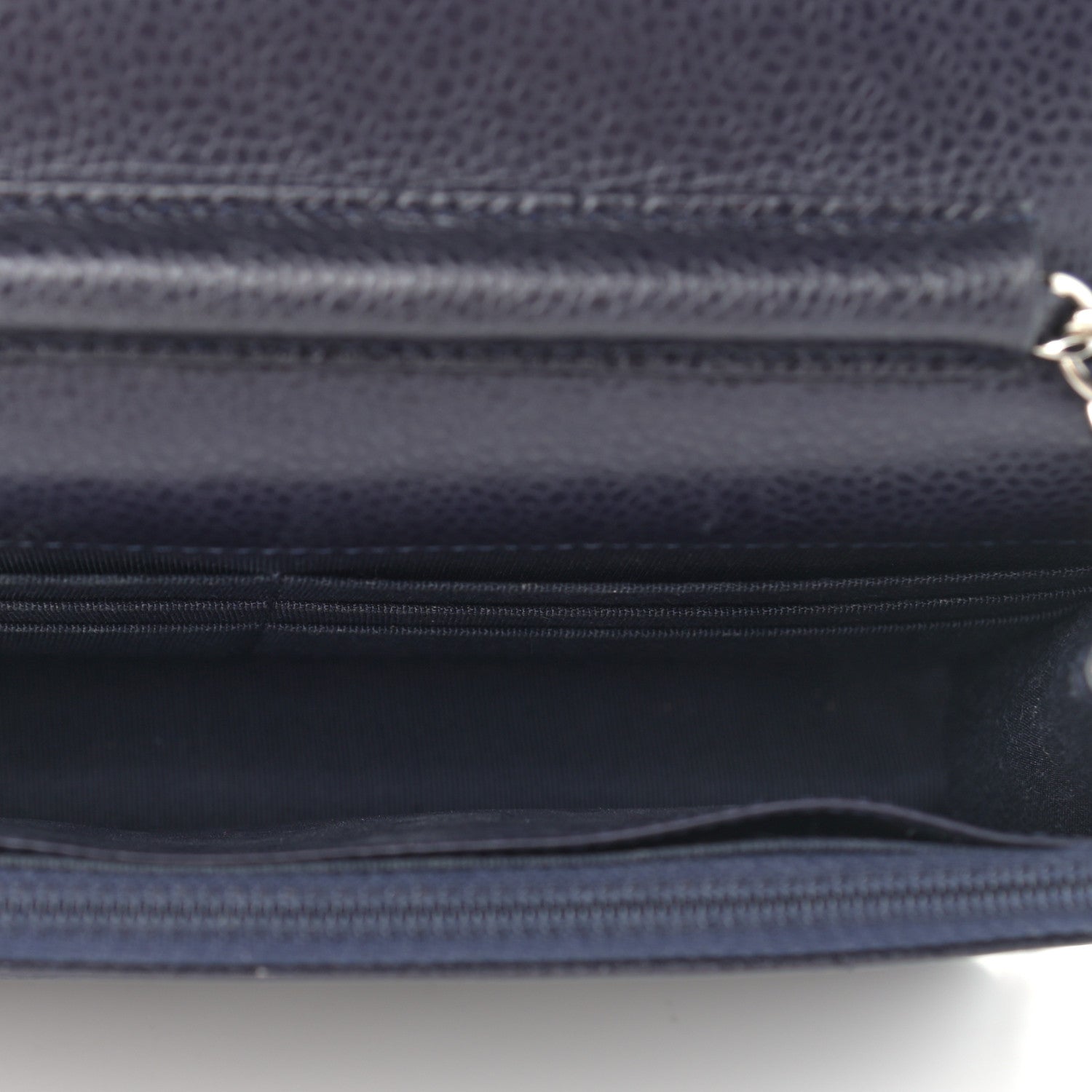 Chanel Caviar Quilted Wallet On Chain WOC Navy Blue 7 of 14