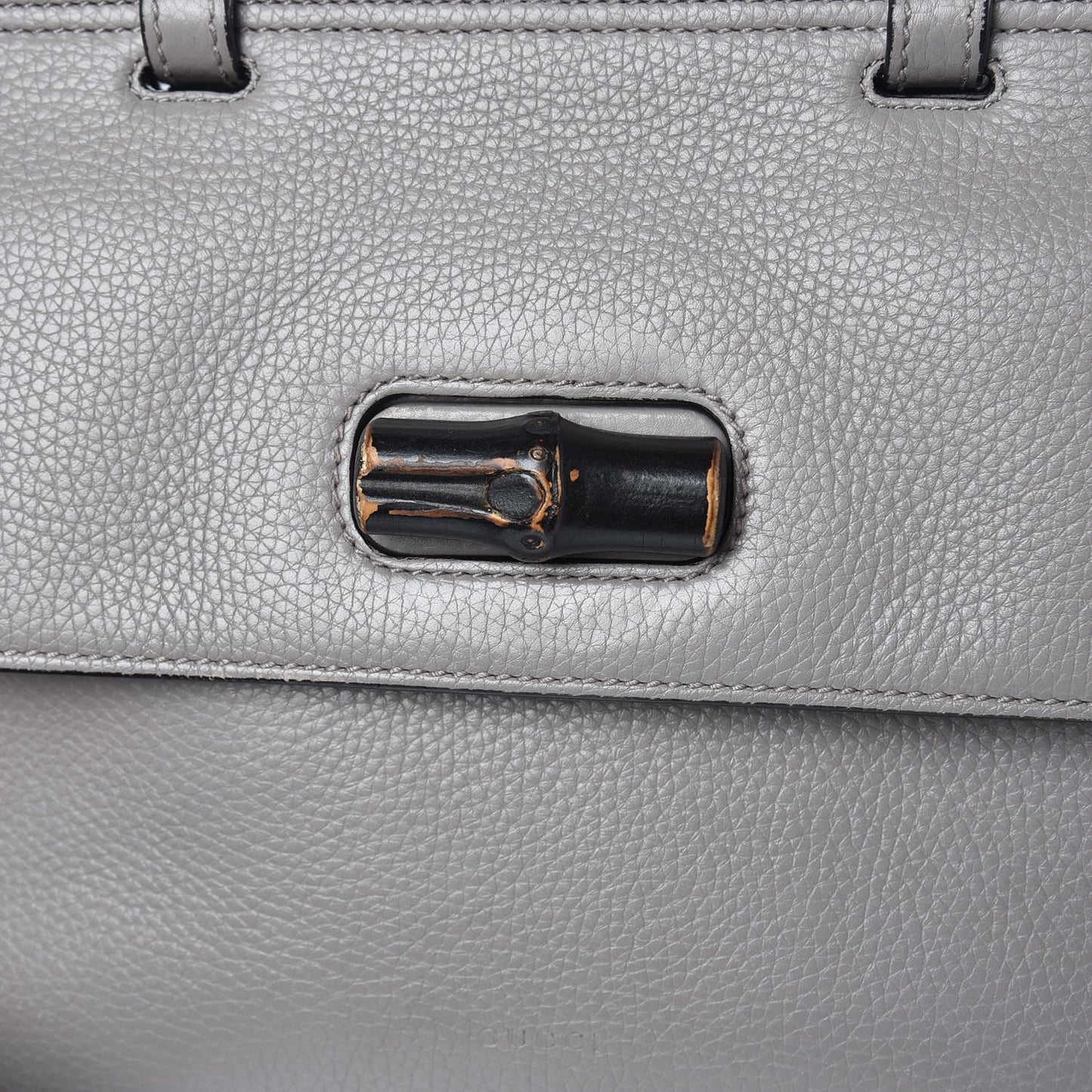 Cellarius Calfskin Small Bamboo Daily Top Handle Bag Storm Grey