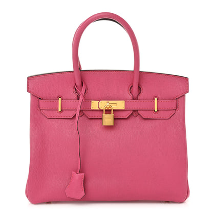 Hermes Chevre Mysore Birkin 30 Rose Shocking 1 of 16