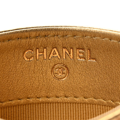 Chanel Metallic Caviar Quilted Card Holder Gold 6 of 8