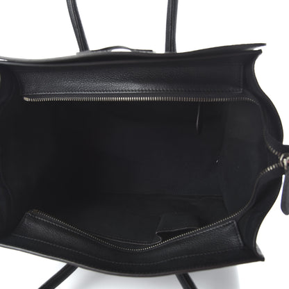 Celine Drummed Calfskin Mini Luggage Black 5 of 9