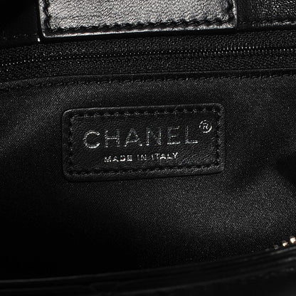 Chanel Lambskin Quilted Pagode Piping Tote Black 6 of 8