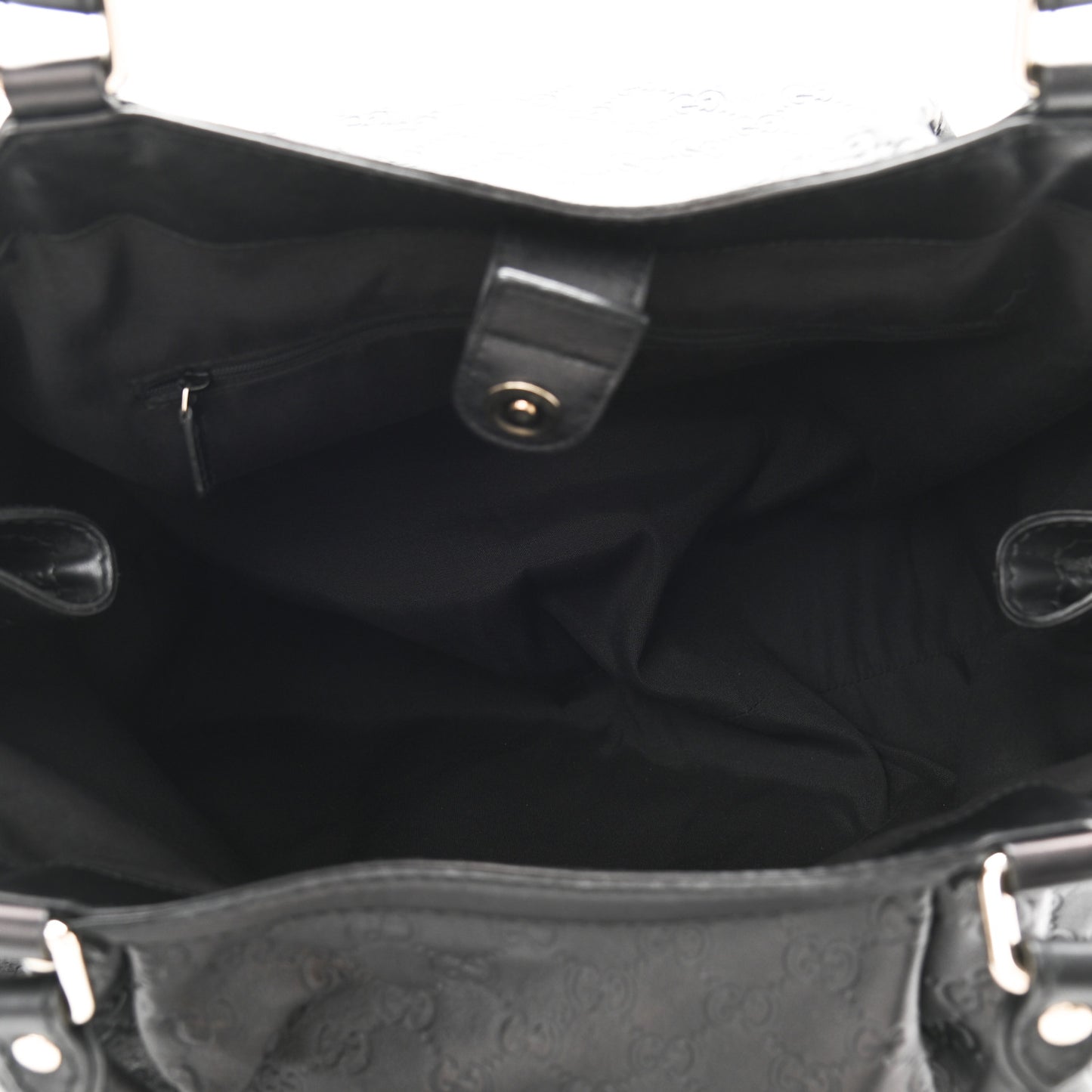 Guccissima Vitello Tender Large Sukey Tote Black