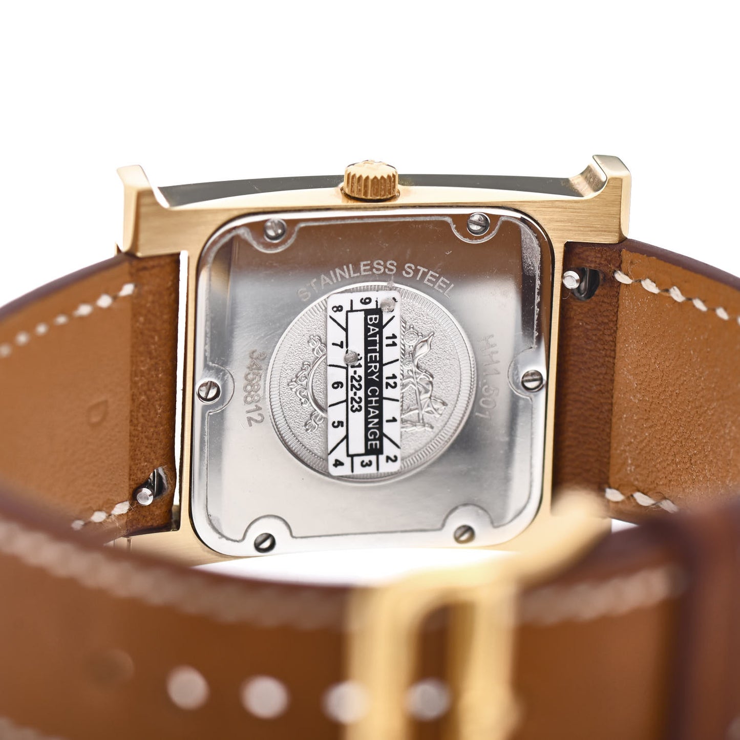 Stainless Steel Barenia 26mm Heure H Hour Quartz Watch Fauve