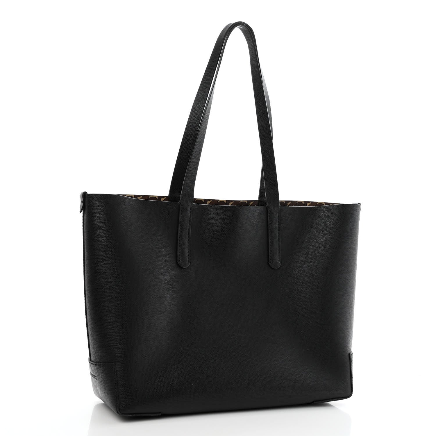 Burberry Calfskin TB Motif Embossed Tote Black 3 of 11