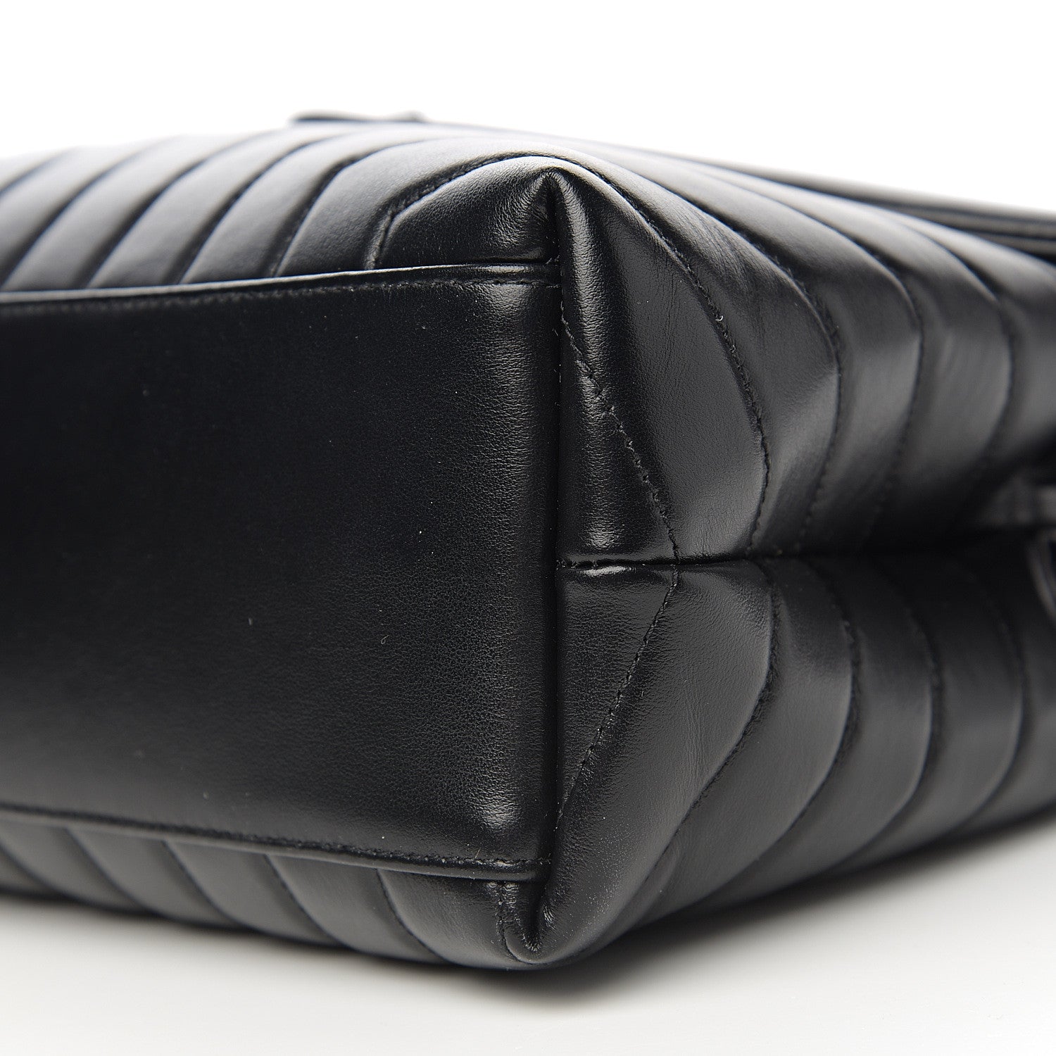 Saint Laurent Calfskin Y Quilted Monogram Medium Loulou Chain Satchel Black 8 of 10