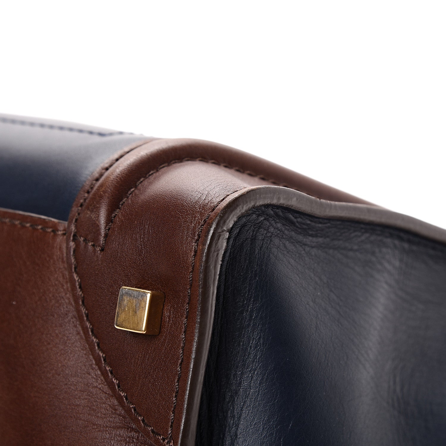 Celine Smooth Calfskin Mini Tri-Color Luggage Navy 9 of 16