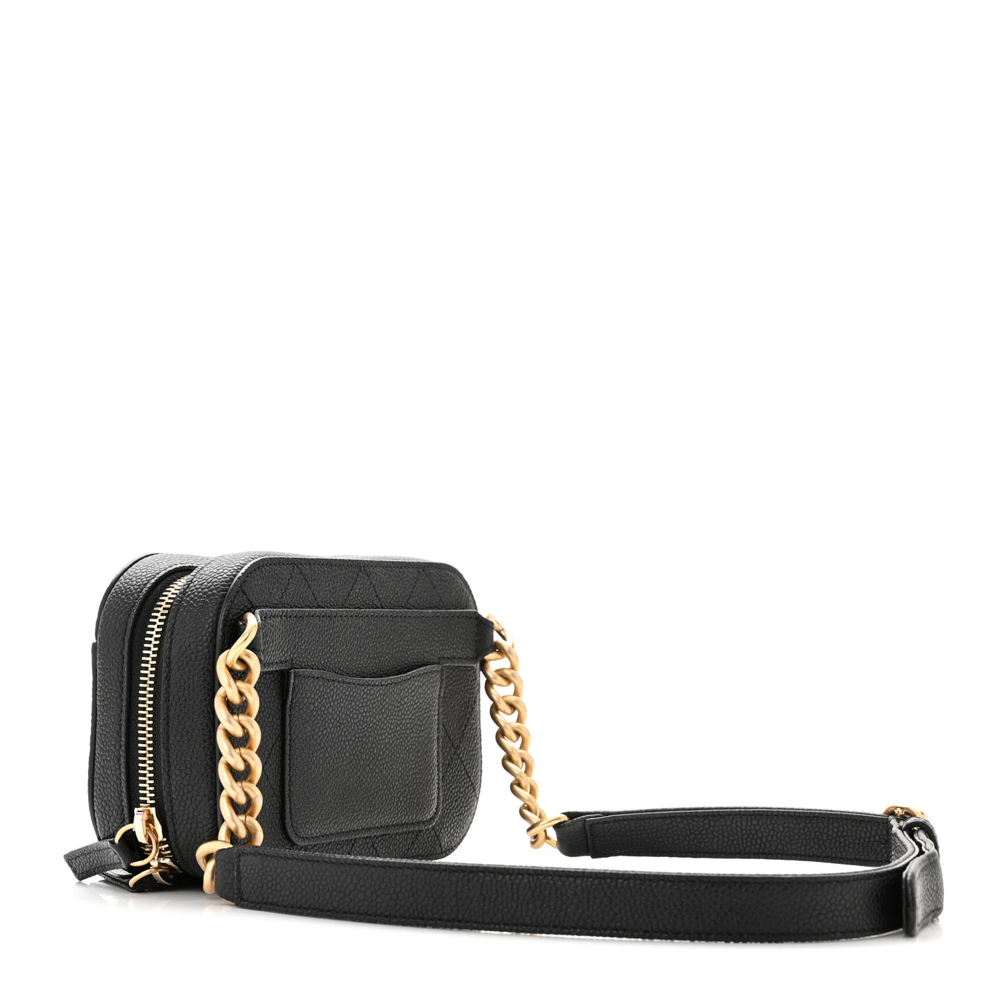 Caviar Quilted Waist Bag Black