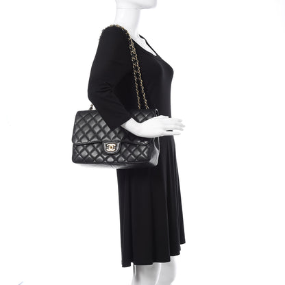Chanel Caviar Quilted Jumbo Single Flap Black 2 of 11