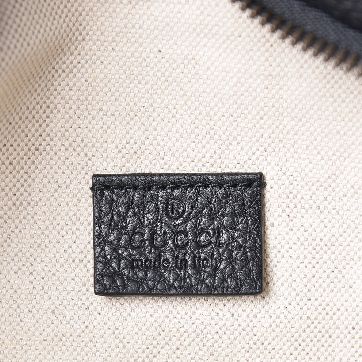 Grained Calfskin Logo Belt Bag Black