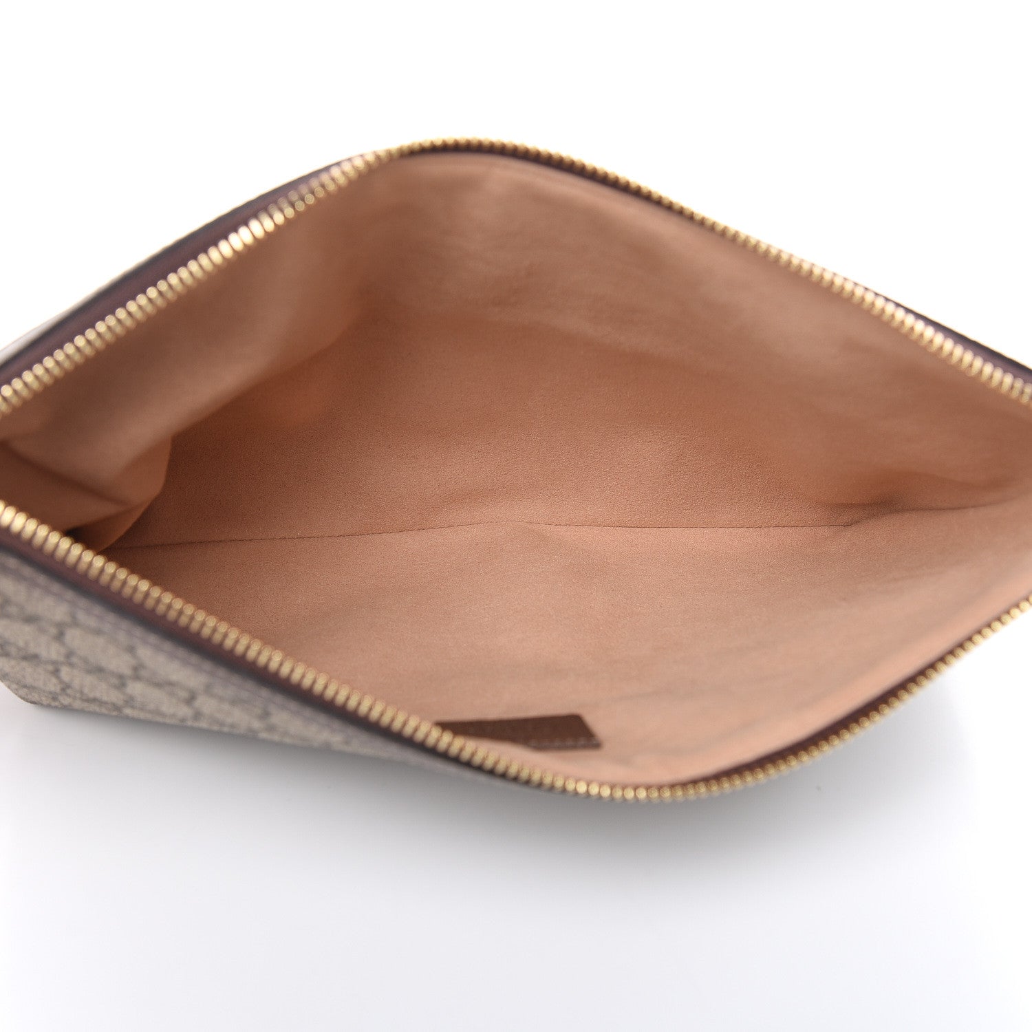 Gucci GG Supreme Monogram Large Ophidia Pouch Clutch Brown 5 of 8