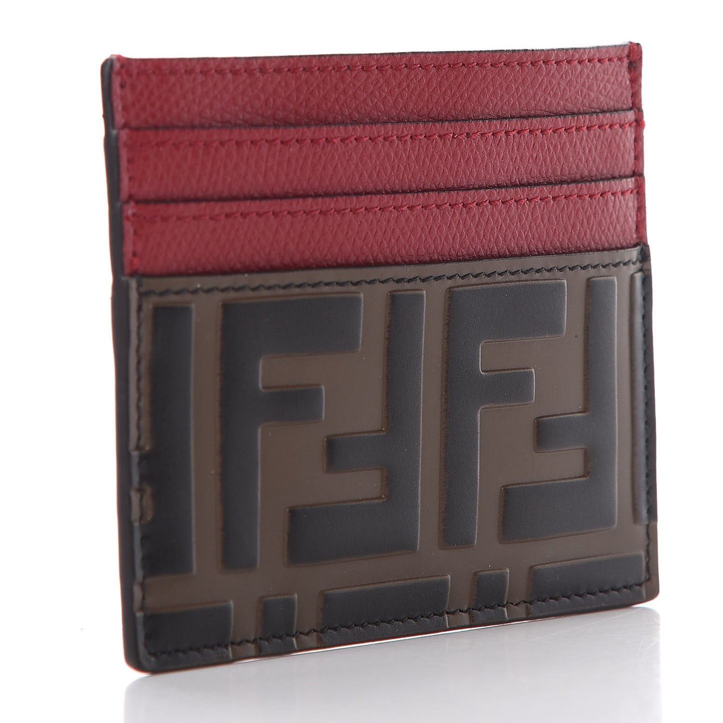 Vitello Cruise Bi-Color FF 1974 Embossed Card Holder Maya Black Fragola