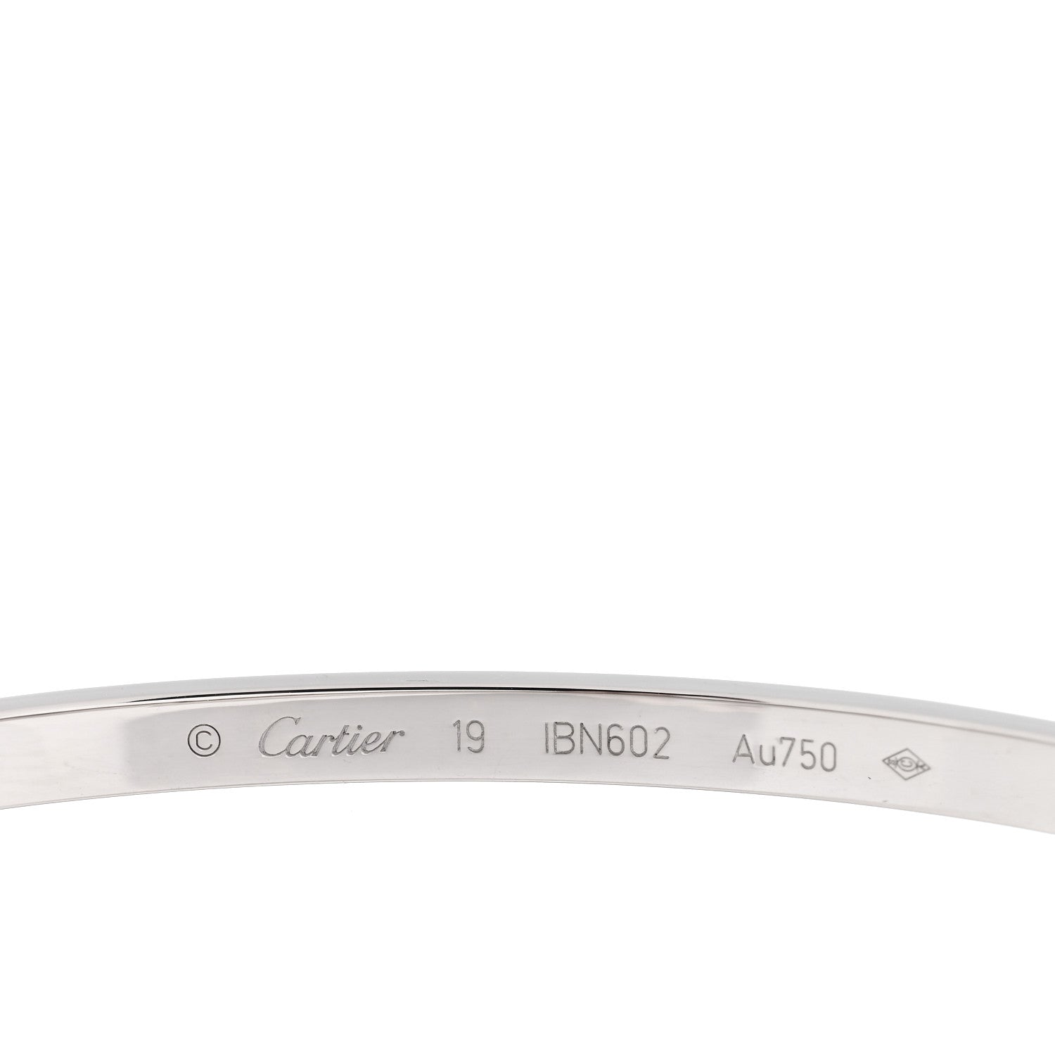 Cartier 18K White Gold Small LOVE Bracelet 19 3 of 5