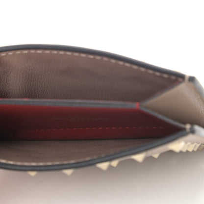 Valentino Garavani Lambskin Rockstud Spike Card Holder Poudre 5 of 6