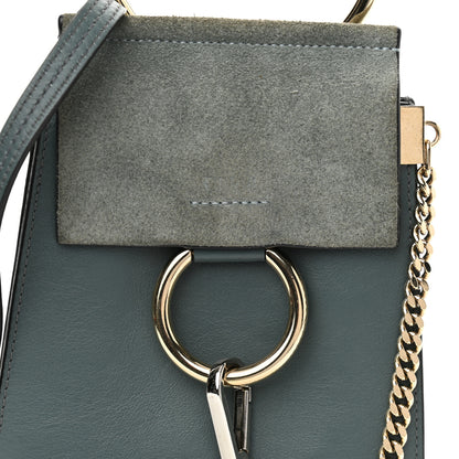 Chloe Suede Calfskin Mini Faye Bracelet Bag Cloudy Blue 8 of 11