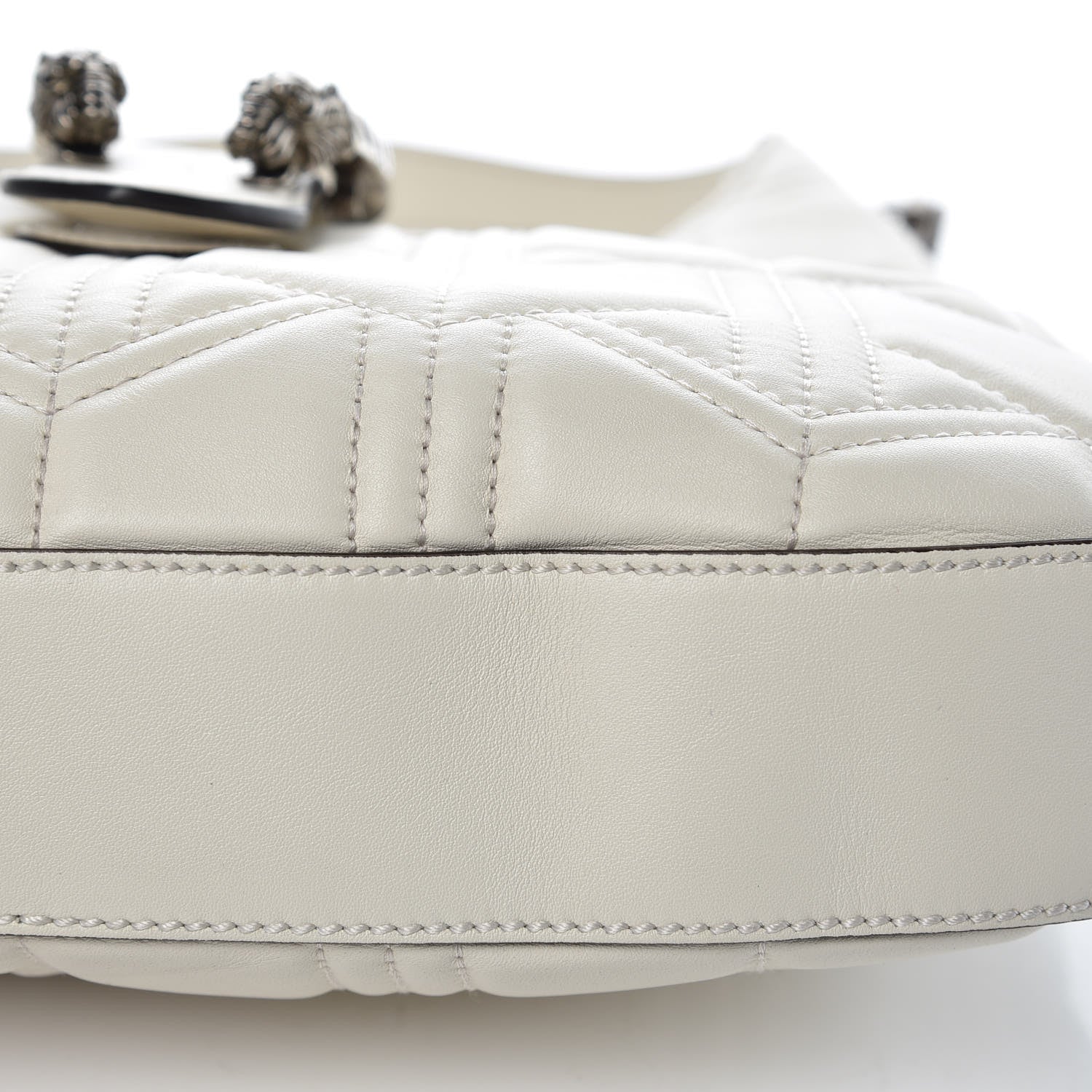 Gucci Calfskin Web Quilted Small Dionysus Hobo White 9 of 9