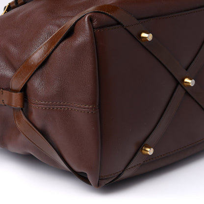 Burberry Calfskin House Check Small Salisbury Tote Brown 9 of 11