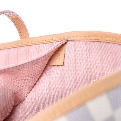 Louis Vuitton Damier Azur Neo Neverfull MM Rose Ballerine 9 of 14