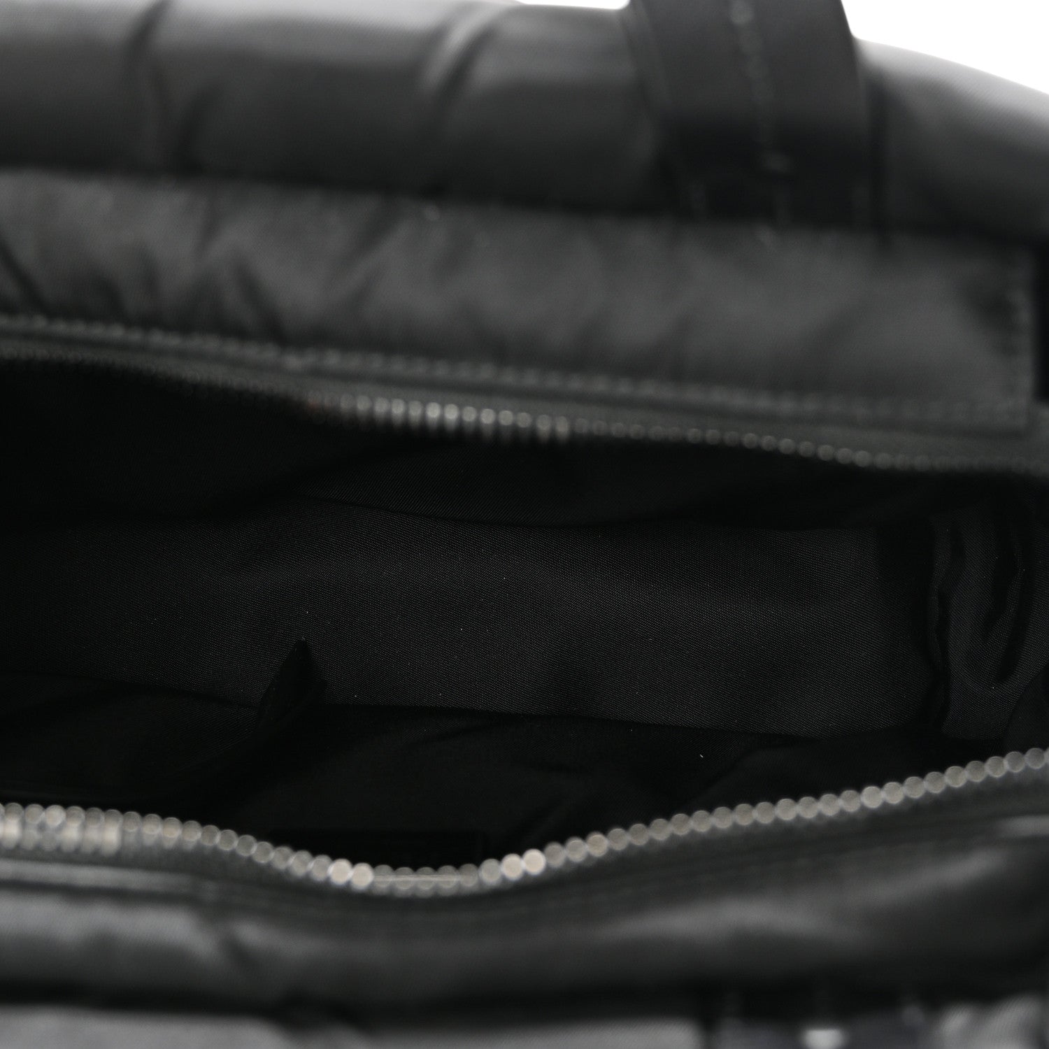 Prada Tessuto Nylon Soft Padded Small Shopping Tote Black 5 of 9