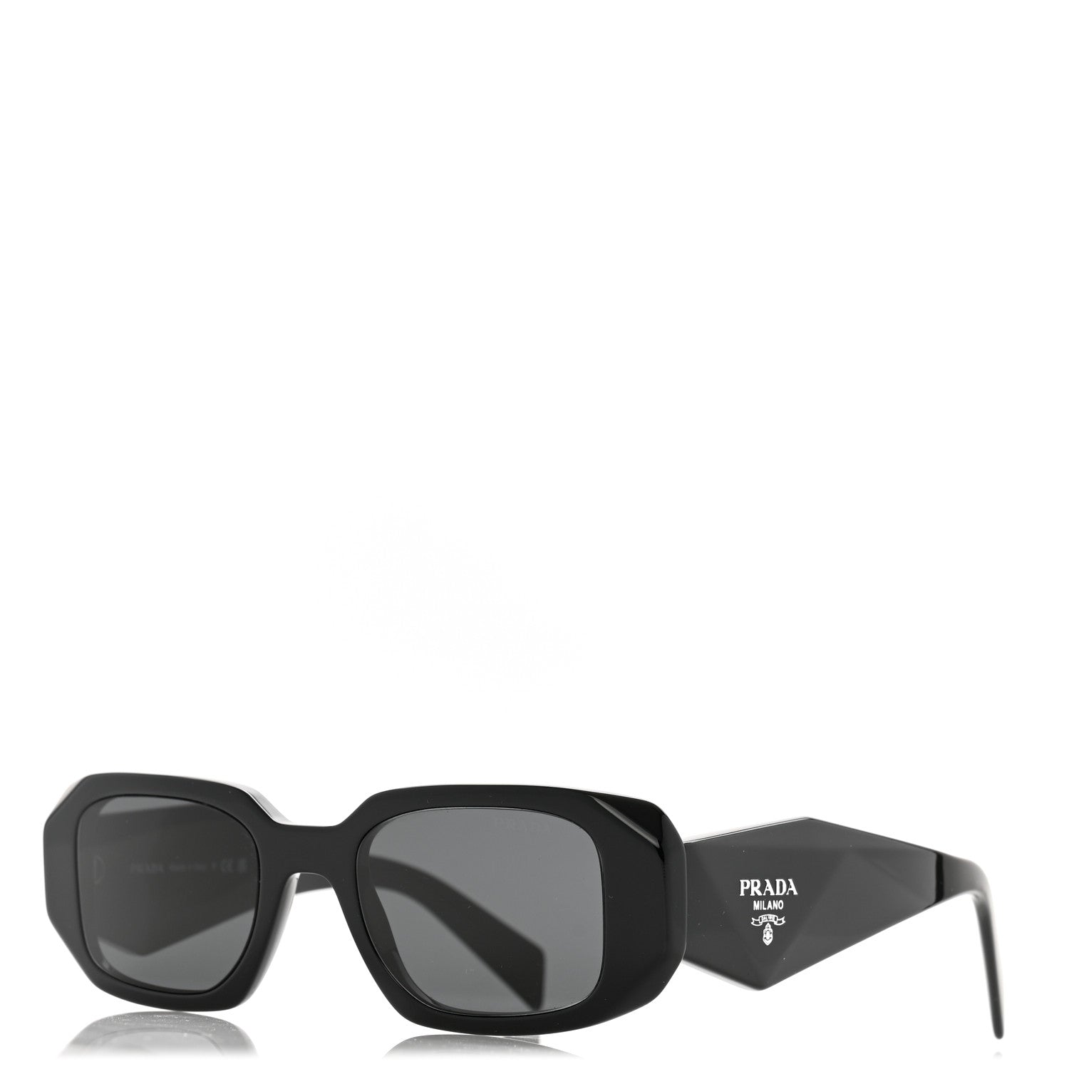Prada Acetate Symbole Sunglasses SPR 17W Black 1 of 8