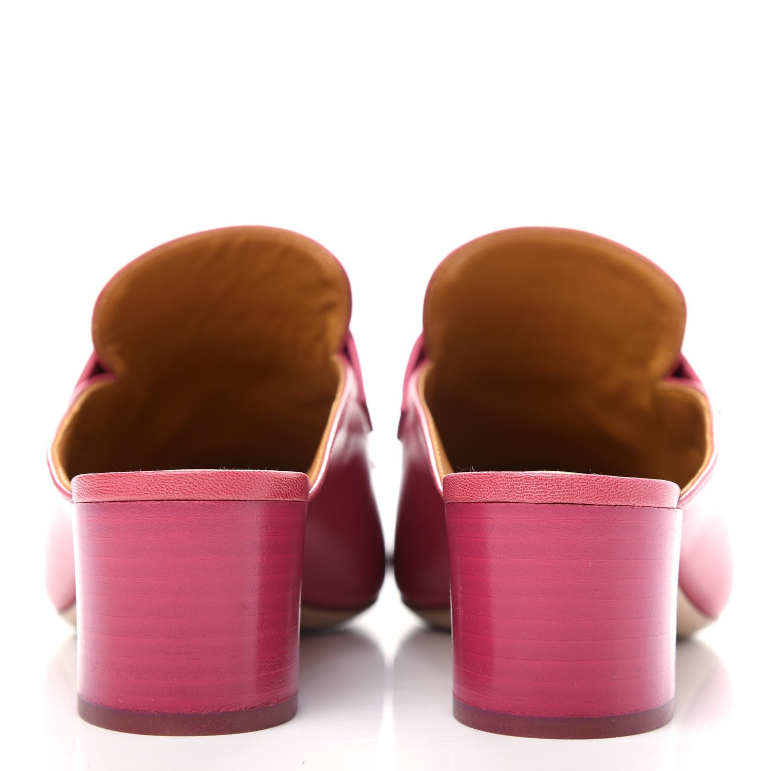 Hermes Goatskin Tuileries Mules 37.5 Rouge Azalee 5 of 9