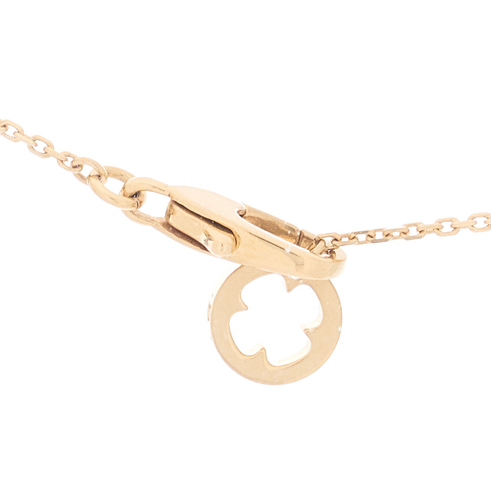 18K Yellow Gold Diamond Fiorever Pendant Necklace