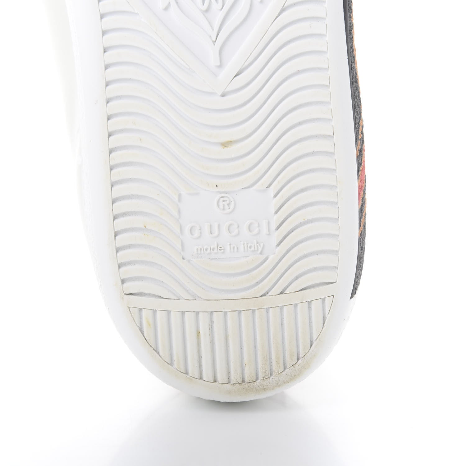 Gucci Miro Soft Calfskin Interlocking G Womens New Ace Sneakers 37.5 White Red Flame Green 7 of 9