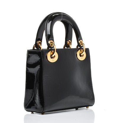 Christian Dior Patent Mini Lady Dior Black 3 of 7