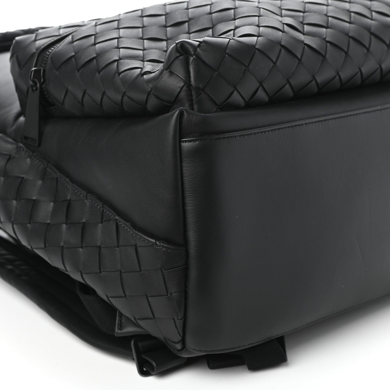 Bottega Veneta Smooth Calfskin Intrecciato Backpack Black 16 of 17