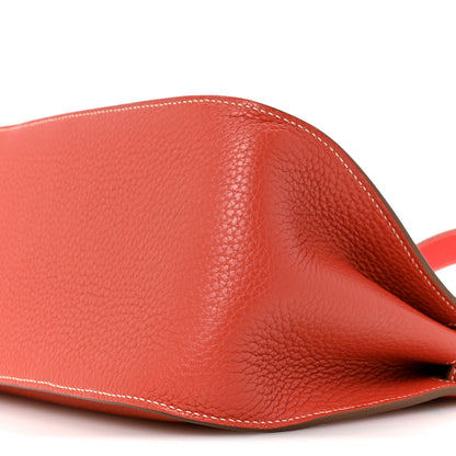 Hermes Taurillon Clemence Bi-Color Jypsiere 28 Sanguine Bougainvillea 10 of 16