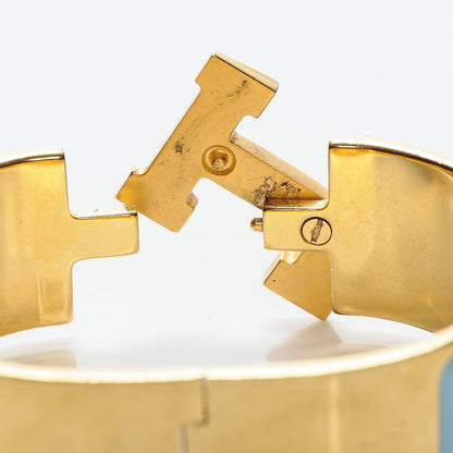 Hermes Enamel Wide Clic Clac H Bracelet PM Aigue Marine 4 of 6