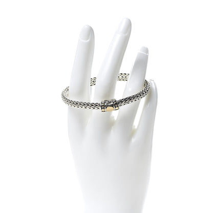 John Hardy Sterling Silver 18K Yellow Gold 6mm Classic Chain Dot Station Bracelet 2 of 5
