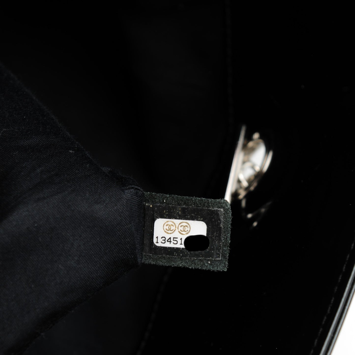 Patent Crystal Strass Bonbons Tote Black