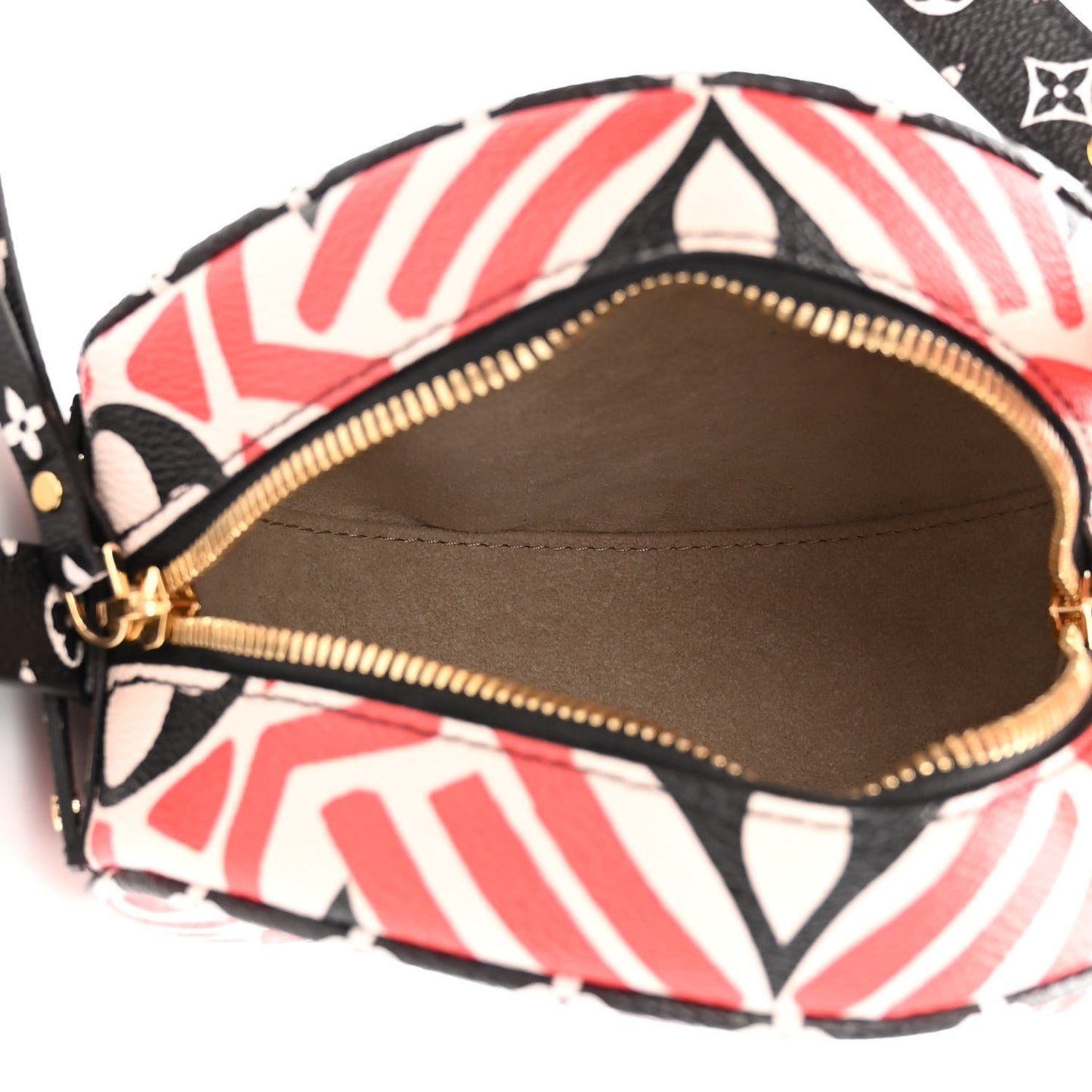 Monogram Giant Crafty Boite Chapeau Souple PM Creme Rouge Black