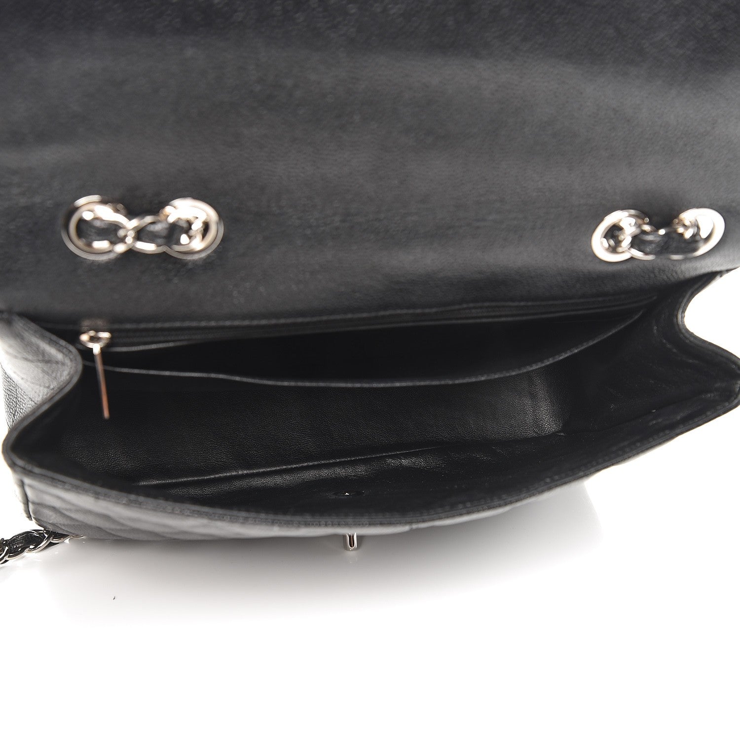 Chanel Caviar Quilted Jumbo Single Flap Black 6 of 9