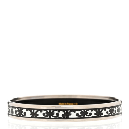 Hermes Enamel Printed Narrow Balcons du Guadalquivir Bracelet 65 Black 3 of 5