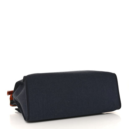 Hermes Toile Vache Hunter Herbag Zip 39 MM Bleu Marine Rouge H 5 of 12