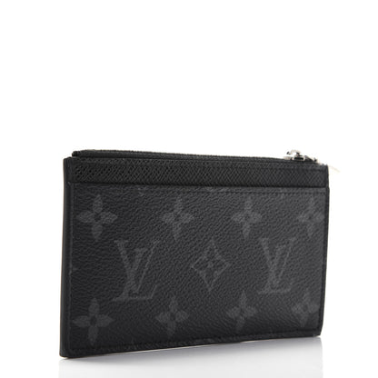 Louis Vuitton Monogram Eclipse Taiga Coin Card Holder 3 of 13
