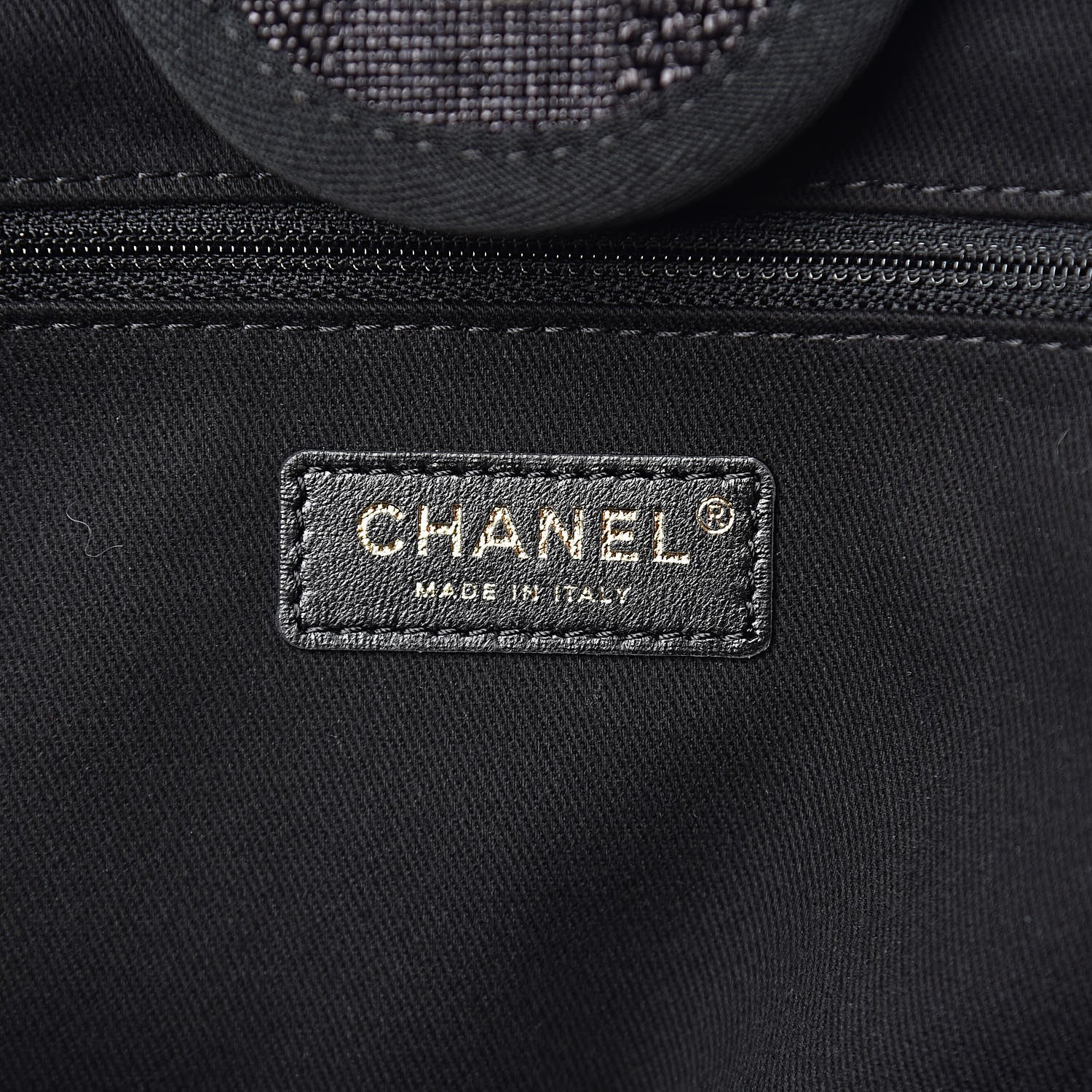 Chanel Mixed Fibers Calfskin Striped Medium Deauville Tote Black 7 of 12