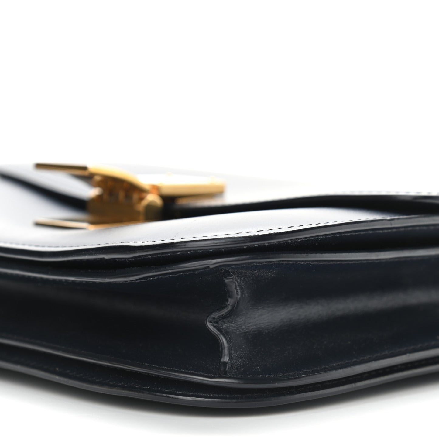 Box Calfskin Medium Classic Box Flap Bag Navy