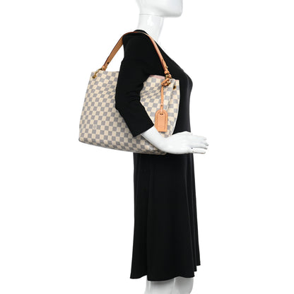 Louis Vuitton Damier Azur Graceful PM Rose Ballerine 2 of 11