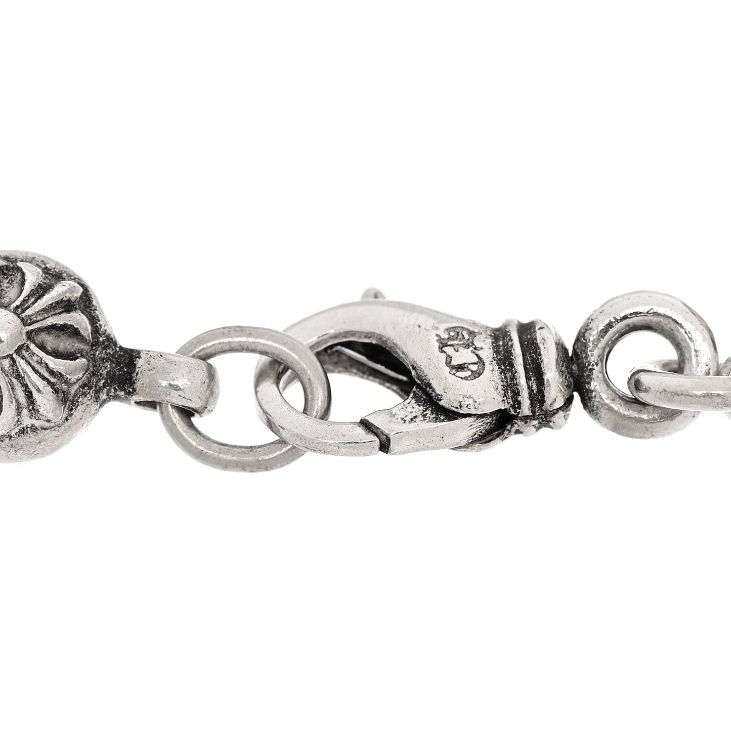 Sterling Silver Dice Cross Ball Bracelet