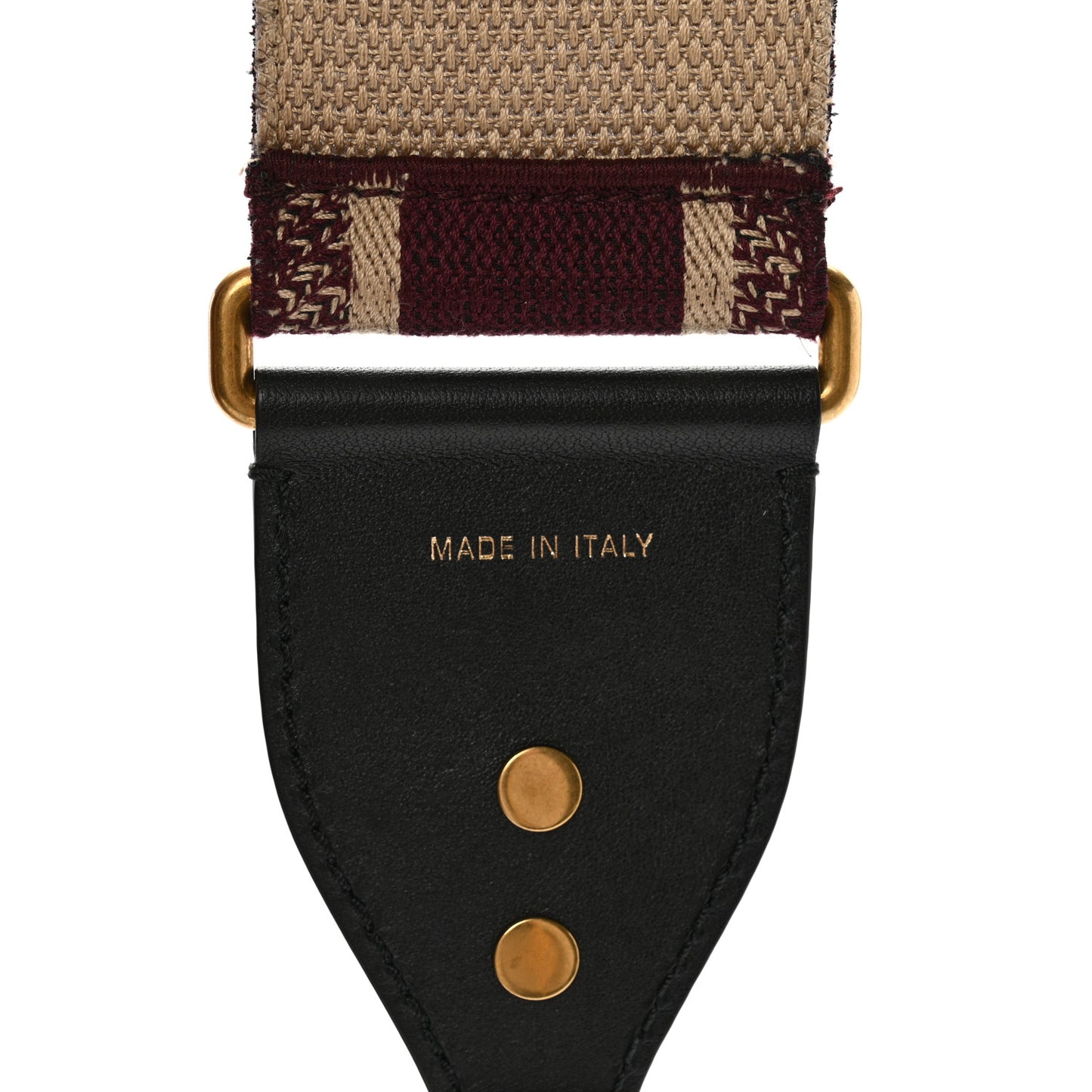 Canvas Embroidered Shoulder Strap Burgundy