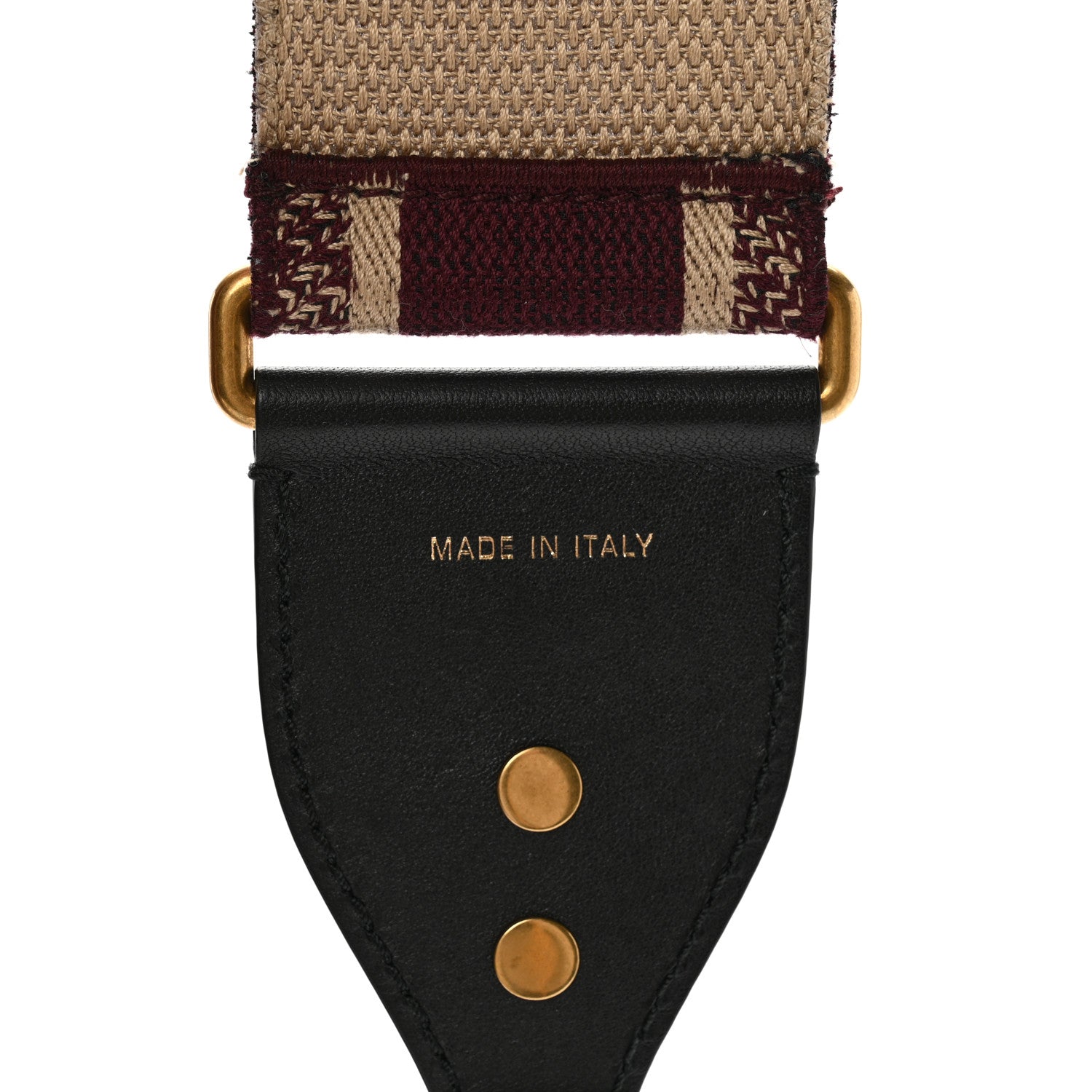 Christian Dior Canvas Embroidered Shoulder Strap Burgundy 4 of 6